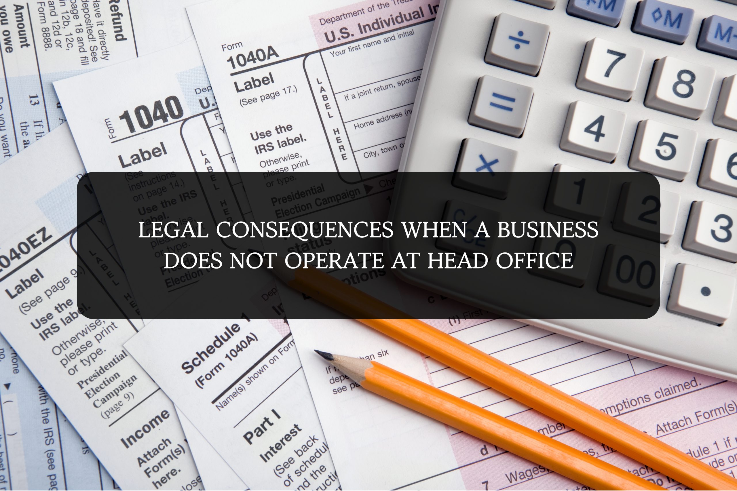 LEGAL CONSEQUENCES WHEN A BUSINESS DOES NOT OPERATE AT HEAD OFFICE