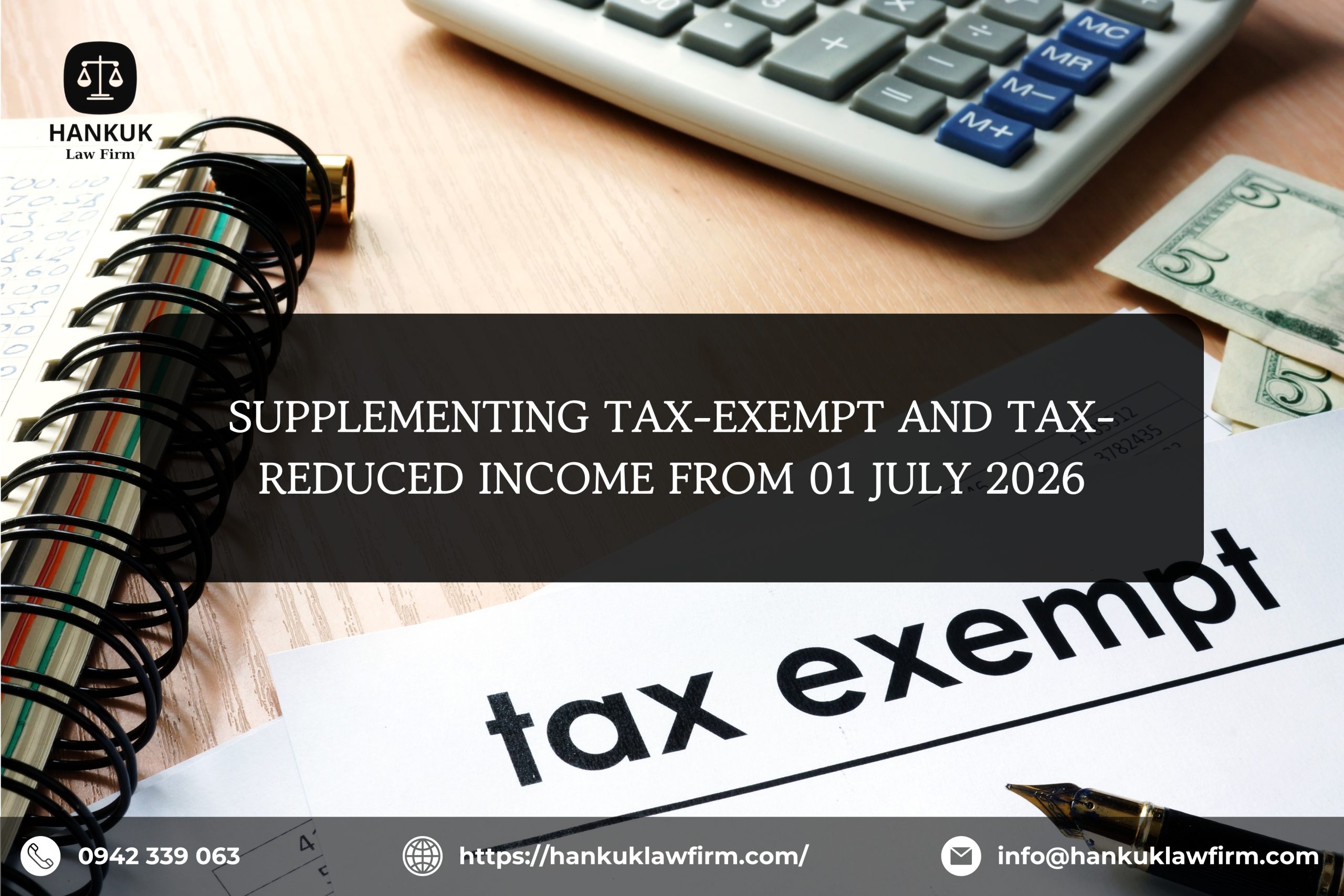 SUPPLEMENTING TAX-EXEMPT AND TAX-REDUCED INCOME FROM 01 JULY 2026