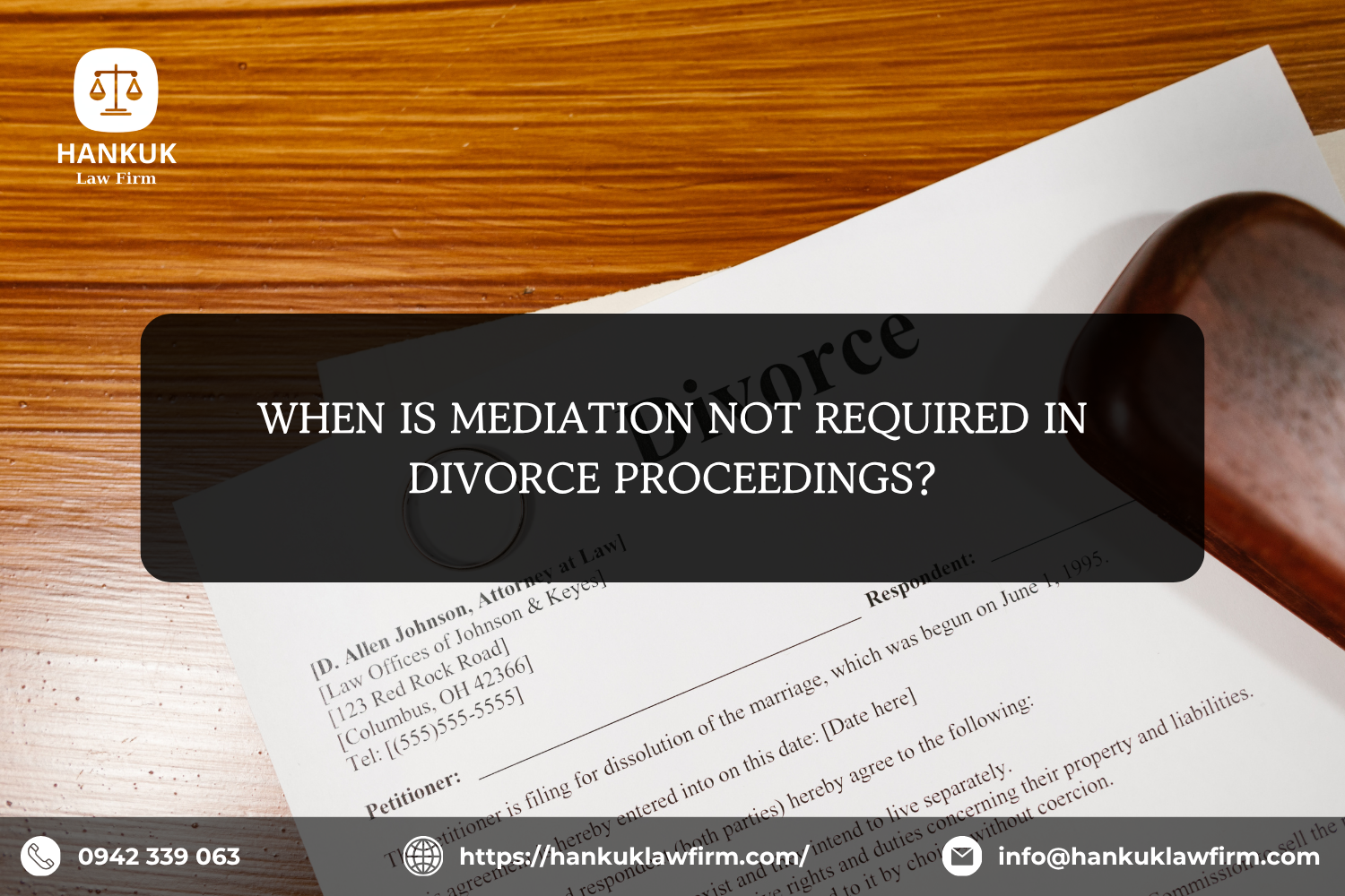 WHEN IS MEDIATION NOT REQUIRED IN DIVORCE PROCEEDINGS?