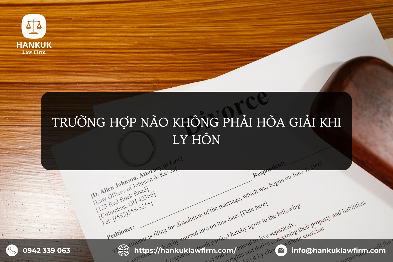 TRƯỜNG HỢP NÀO KHÔNG PHẢI HÒA GIẢI KHI LY HÔN