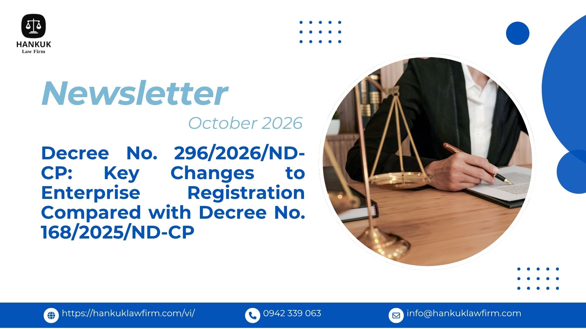 Decree No. 296/2026/ND-CP: Key Changes to Enterprise Registration Compared with Decree No. 168/2025/ND-CP