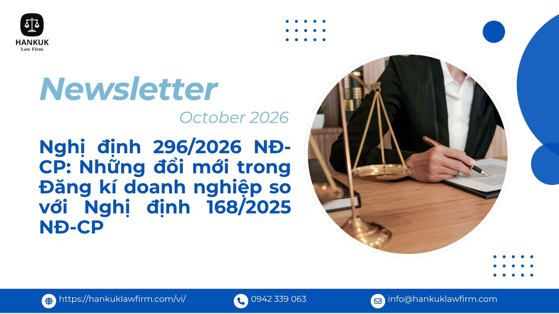 Nghị định 296/2026 NĐ-CP: Những đổi mới trong Đăng kí doanh nghiệp so với Nghị định 168/2025 NĐ-CP